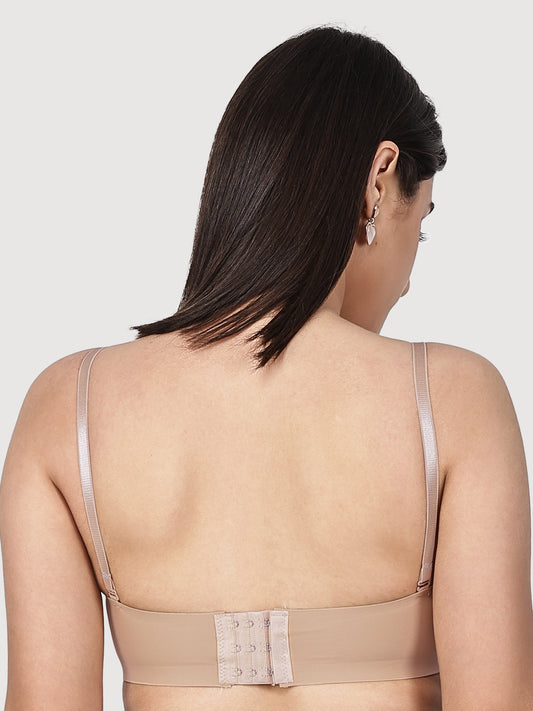 THREAD SUTRA Padded Non-Wired Seamless Bonded Full Coverage T-Shirt Bra In