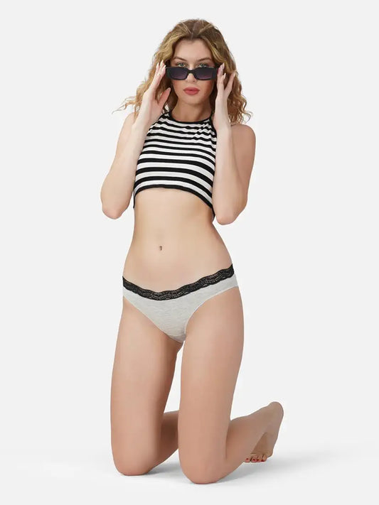 Thread Sutra Women’s Premium Cotton Panties | Antimicrobial & Breathable | Everyday Comfort with Amazing Fit | Soft Fabric Innerwear for All-Day Freshness & Hygiene | Bikini | Pack of 1 |