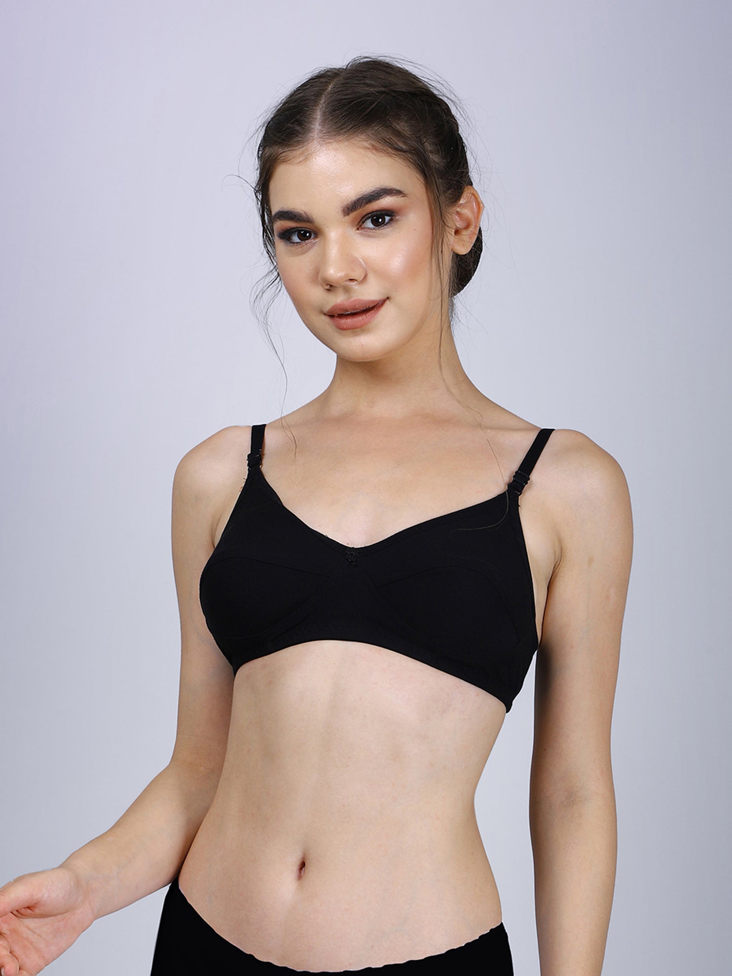 Cotton Bra for Women | Non-Padded Non-Wired | Full Coverage | Adjustable Straps | Back Closure | Adjustable Straps | Daily Wear Comfortable Bra | Pack of 1