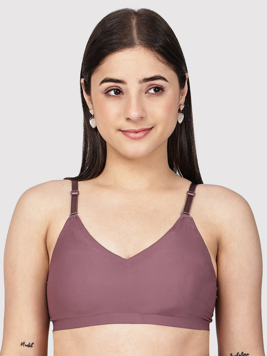 Non-Wired Padded Seamless Bonded Full Coverage T-Shirt Bra In