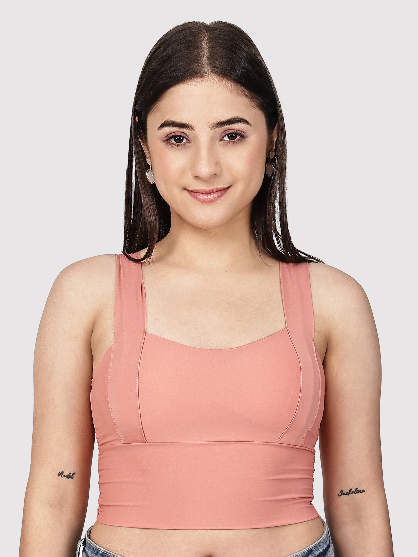 Seamless Longline Bralette – Powder Blue