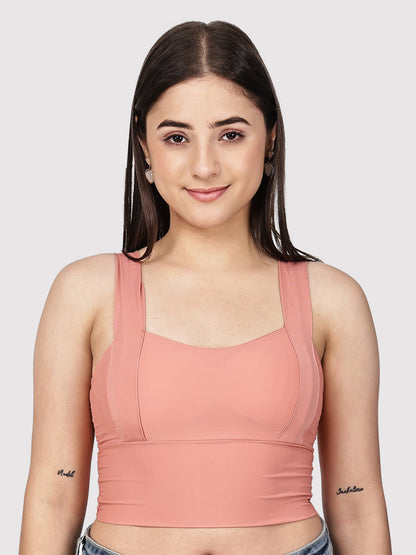 Seamless Longline Bralette – Powder Blue