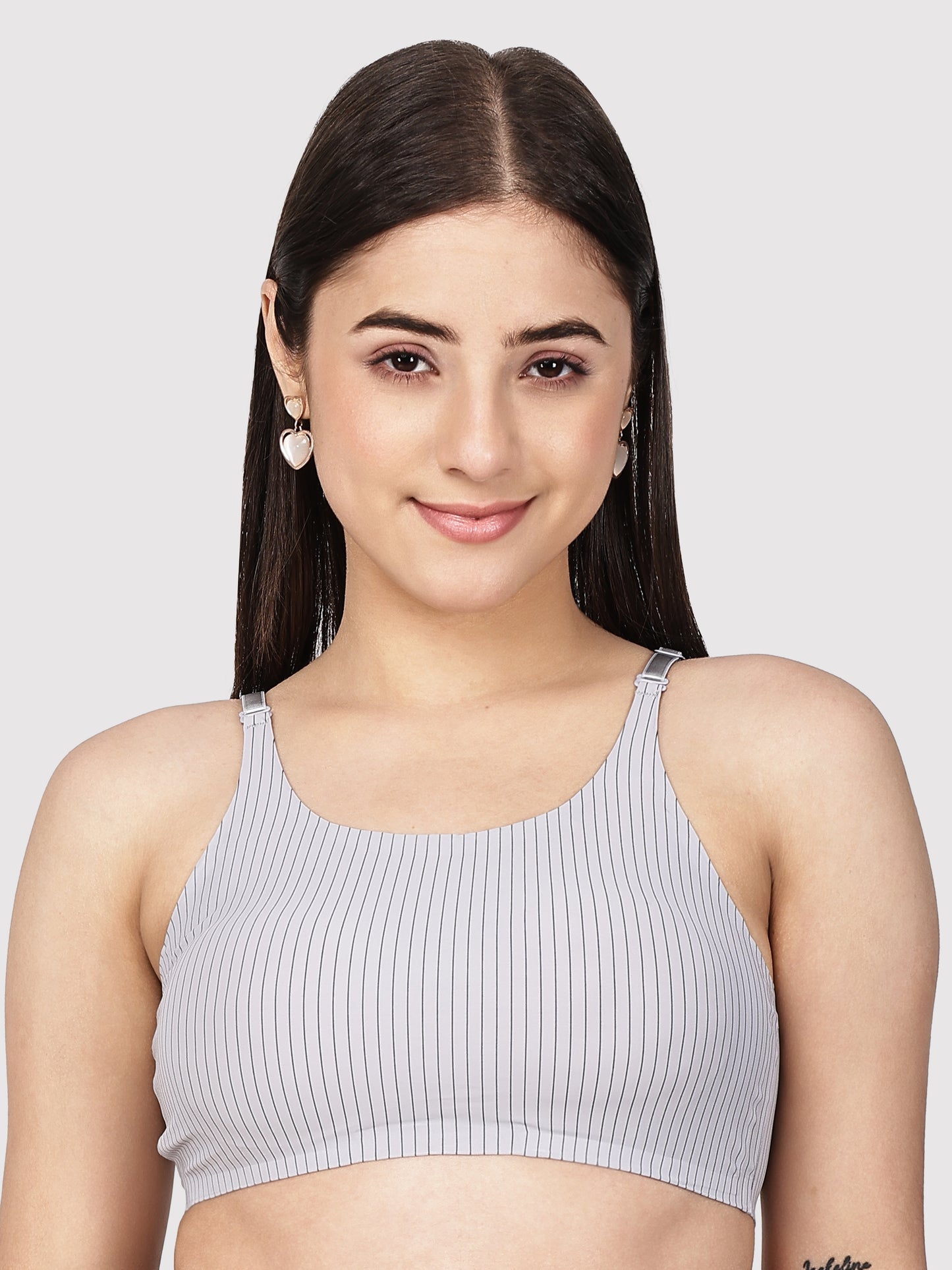 Padded Striped Seamless Bra