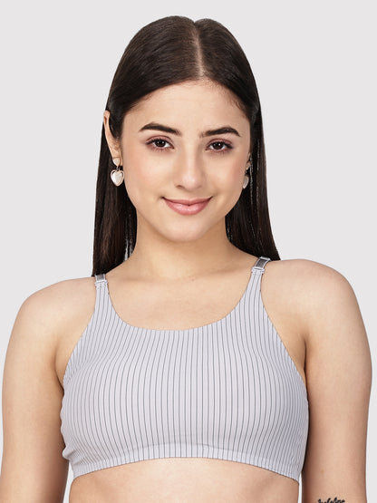 Padded Striped Seamless Bra