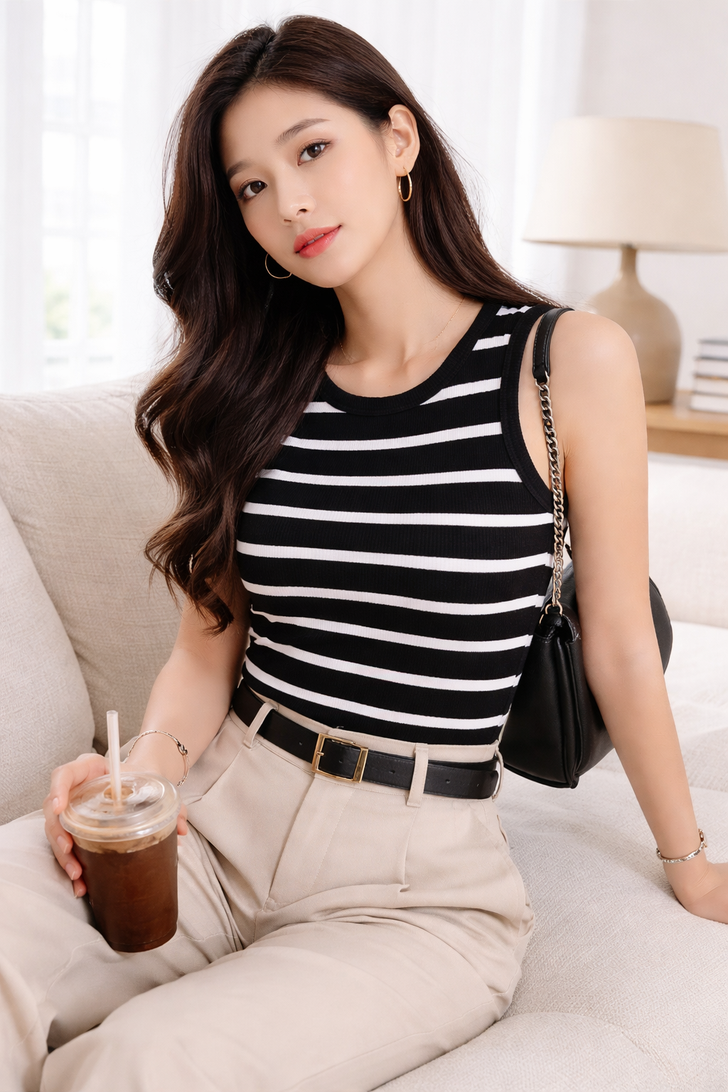 Thread Sutra Casual Ribbed Crop Top for Women