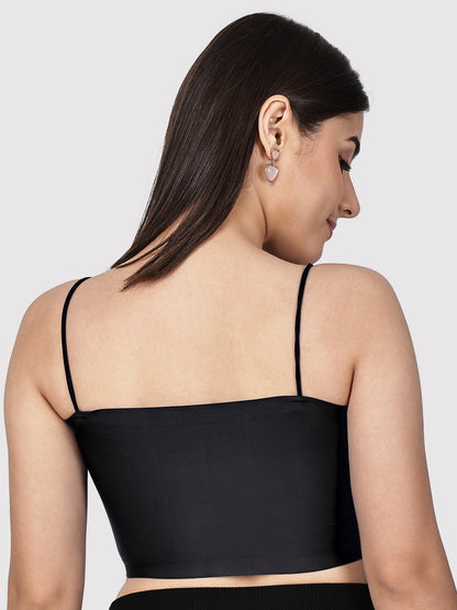 Padded Tube Bra with Thin Straps