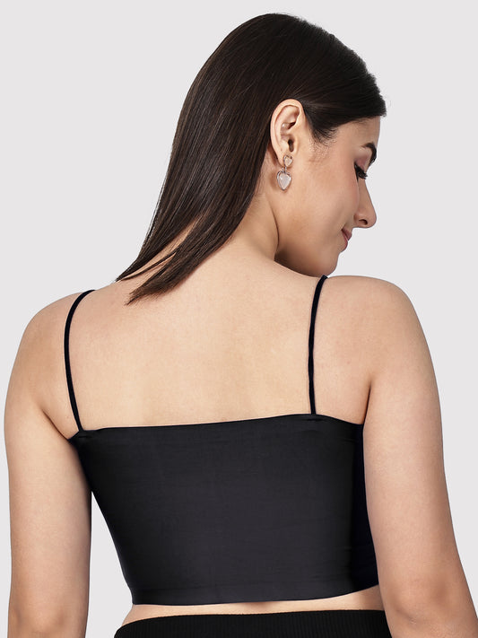 Padded Tube Bra with Thin Straps