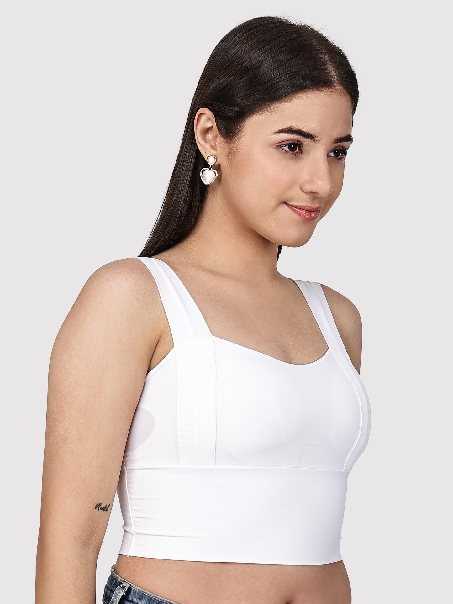 Seamless Longline Bralette – Powder Blue