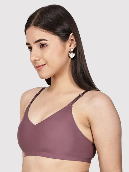 Non-Wired Padded Seamless Bonded Full Coverage T-Shirt Bra In