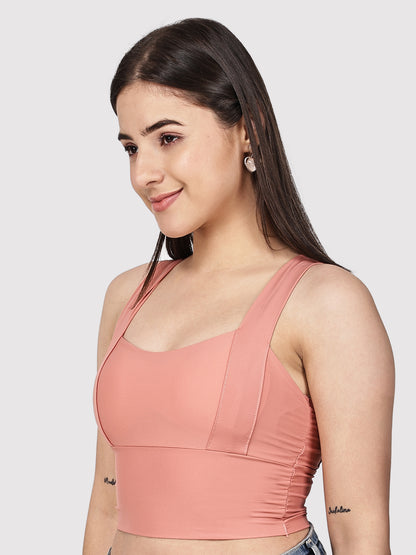 Seamless Longline Bralette – Powder Blue