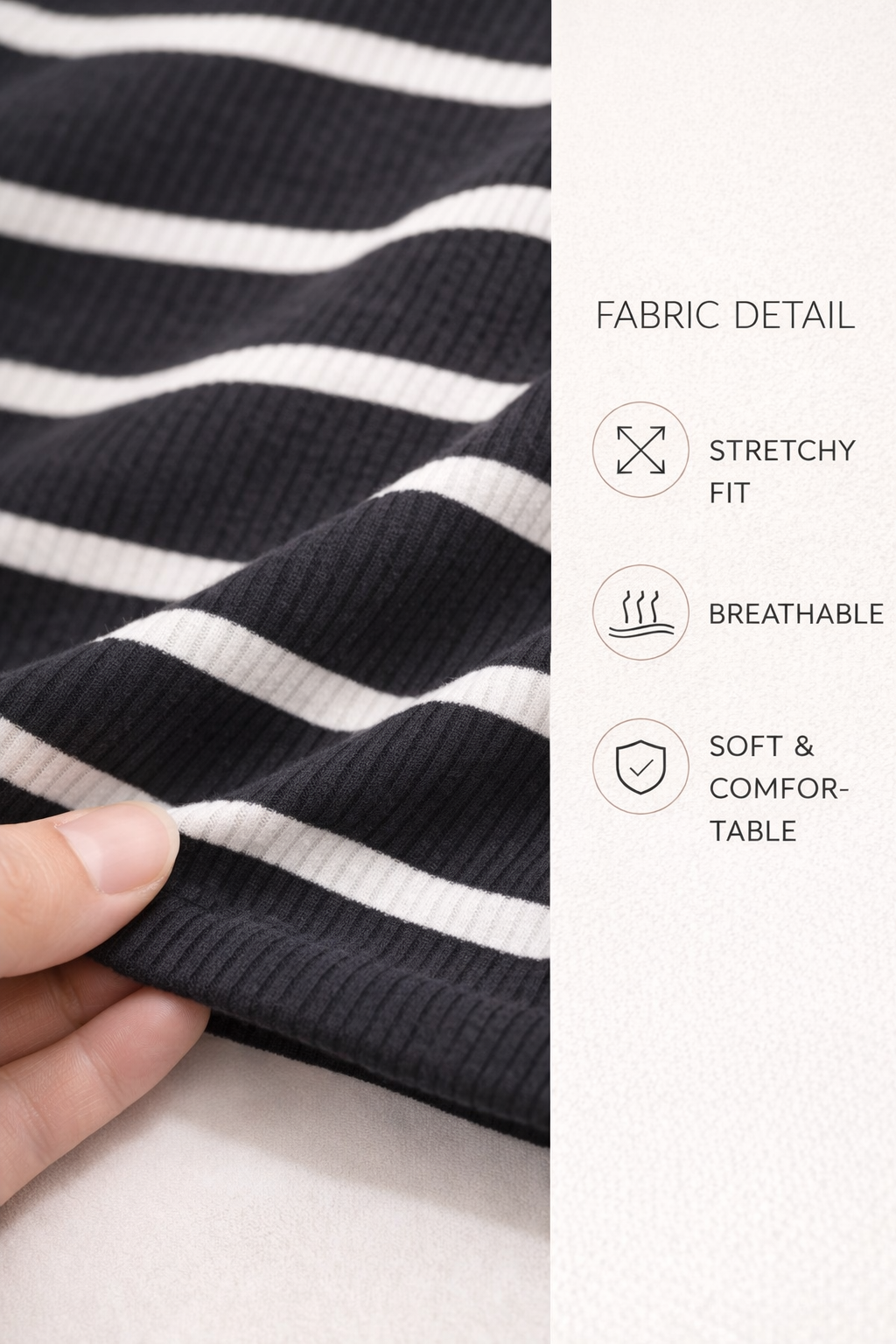 Thread Sutra Casual Ribbed Crop Top for Women
