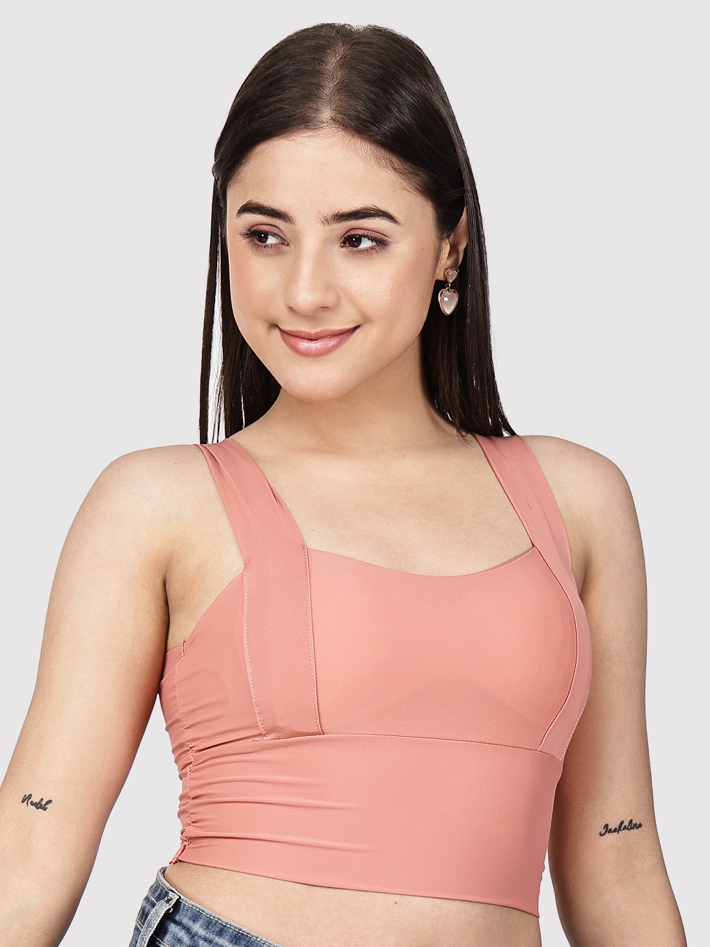 Seamless Longline Bralette – Powder Blue