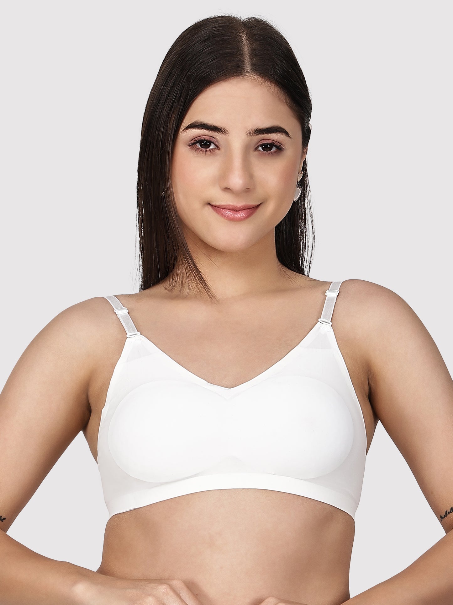 Non-Wired Padded Seamless Bonded Full Coverage T-Shirt Bra In