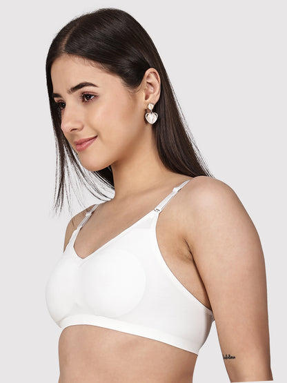 Non-Wired Padded Seamless Bonded Full Coverage T-Shirt Bra In