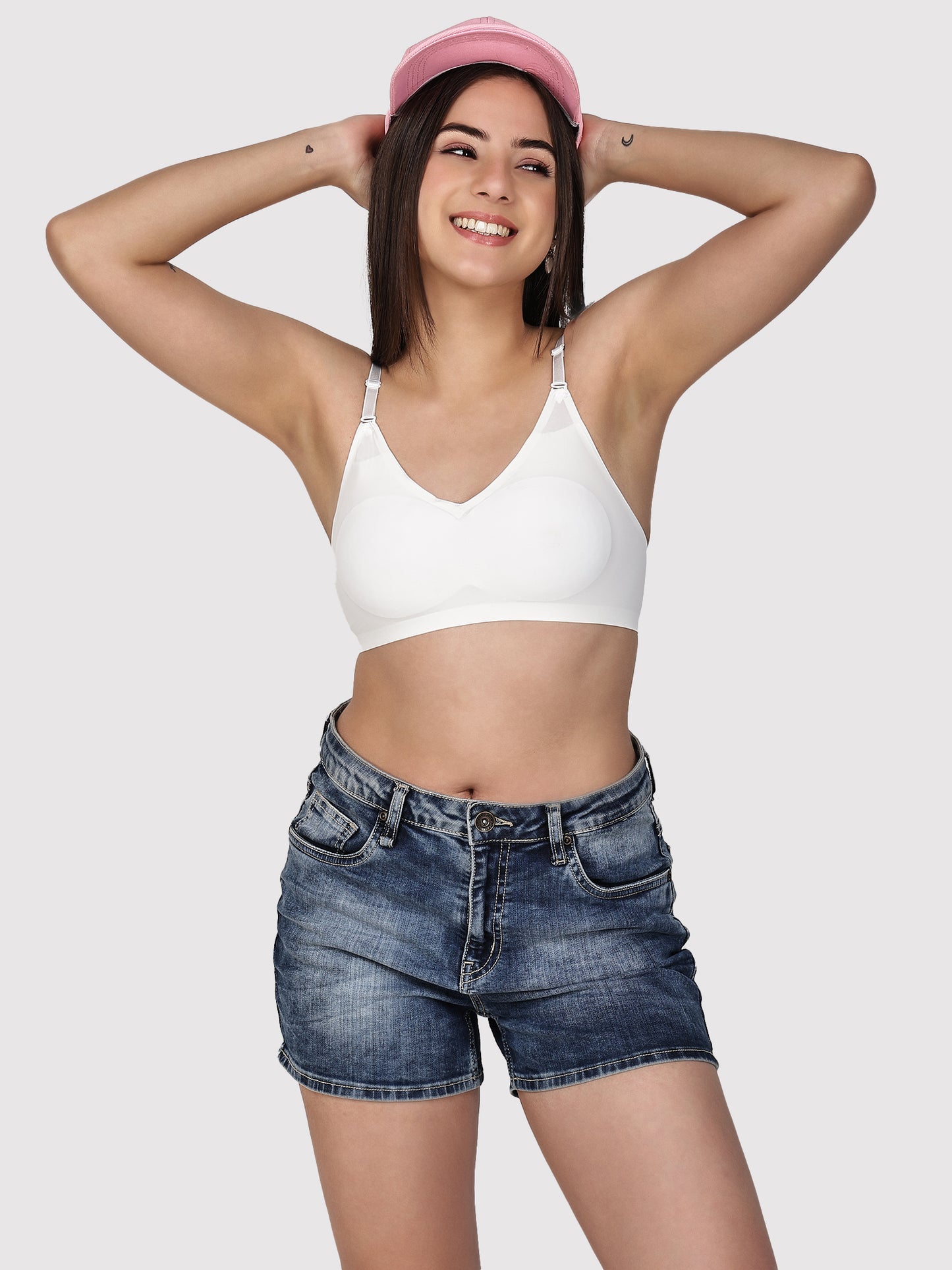 Non-Wired Padded Seamless Bonded Full Coverage T-Shirt Bra In