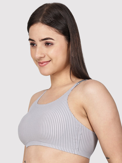 Padded Striped Seamless Bra