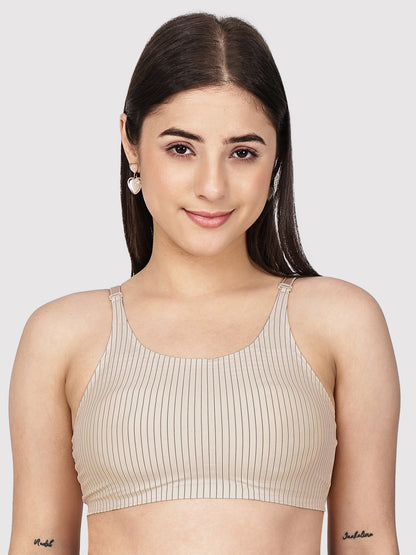 Padded Striped Seamless Bra