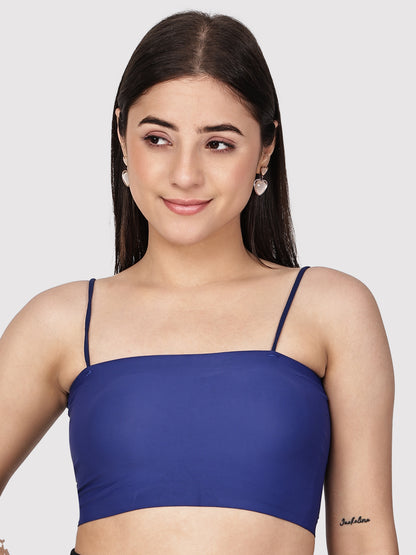 Padded Tube Bra with Thin Straps