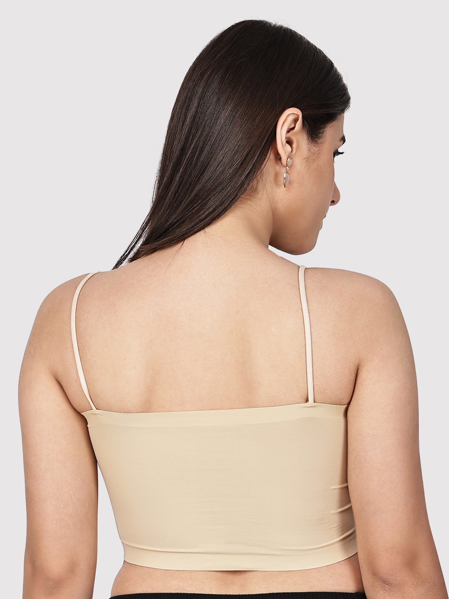 Padded Tube Bra with Thin Straps