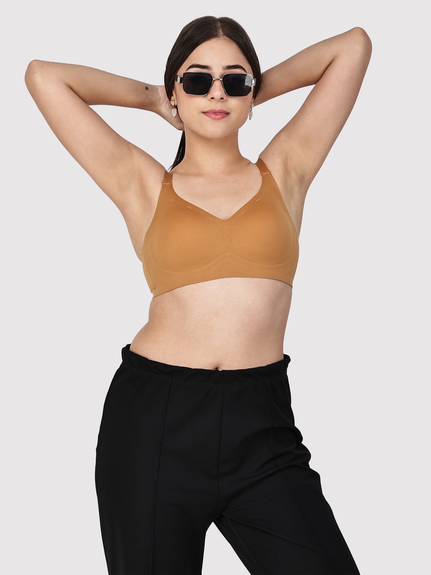 Non-Wired Padded Seamless Bonded Full Coverage T-Shirt Bra In