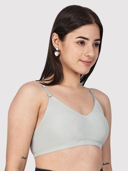 Non-Wired Padded Seamless Bonded Full Coverage T-Shirt Bra In