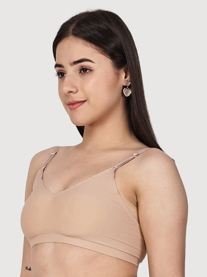 Non-Wired Padded Seamless Bonded Full Coverage T-Shirt Bra In