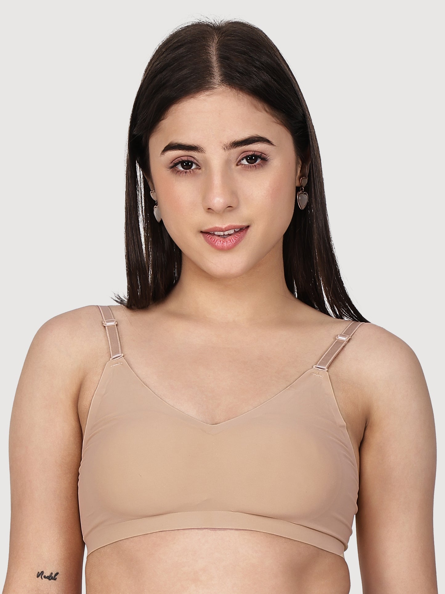 Non-Wired Padded Seamless Bonded Full Coverage T-Shirt Bra In