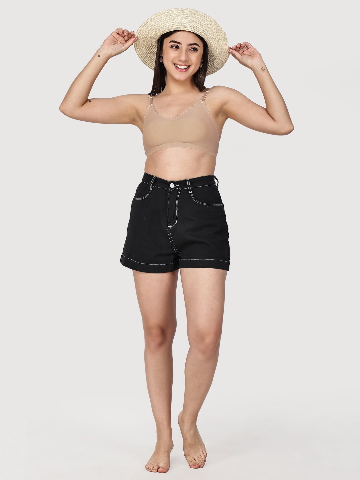 Non-Wired Padded Seamless Bonded Full Coverage T-Shirt Bra In