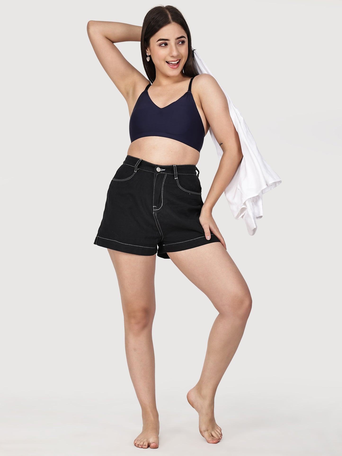 Non-Wired Padded Seamless Bonded Full Coverage T-Shirt Bra In