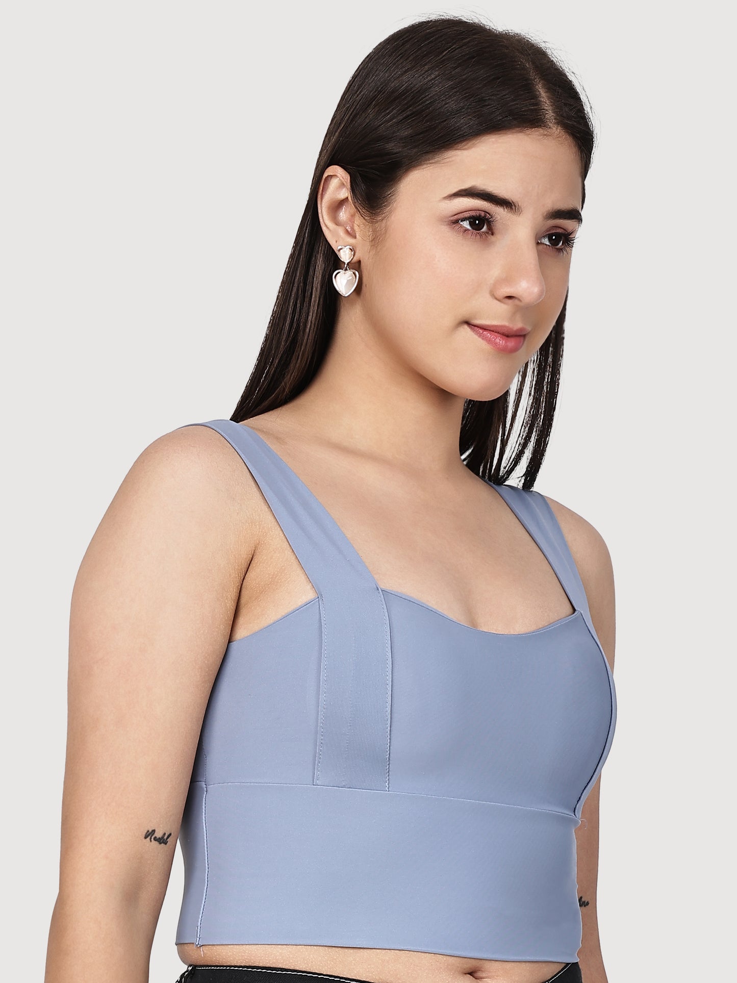 Seamless Longline Bralette – Powder Blue