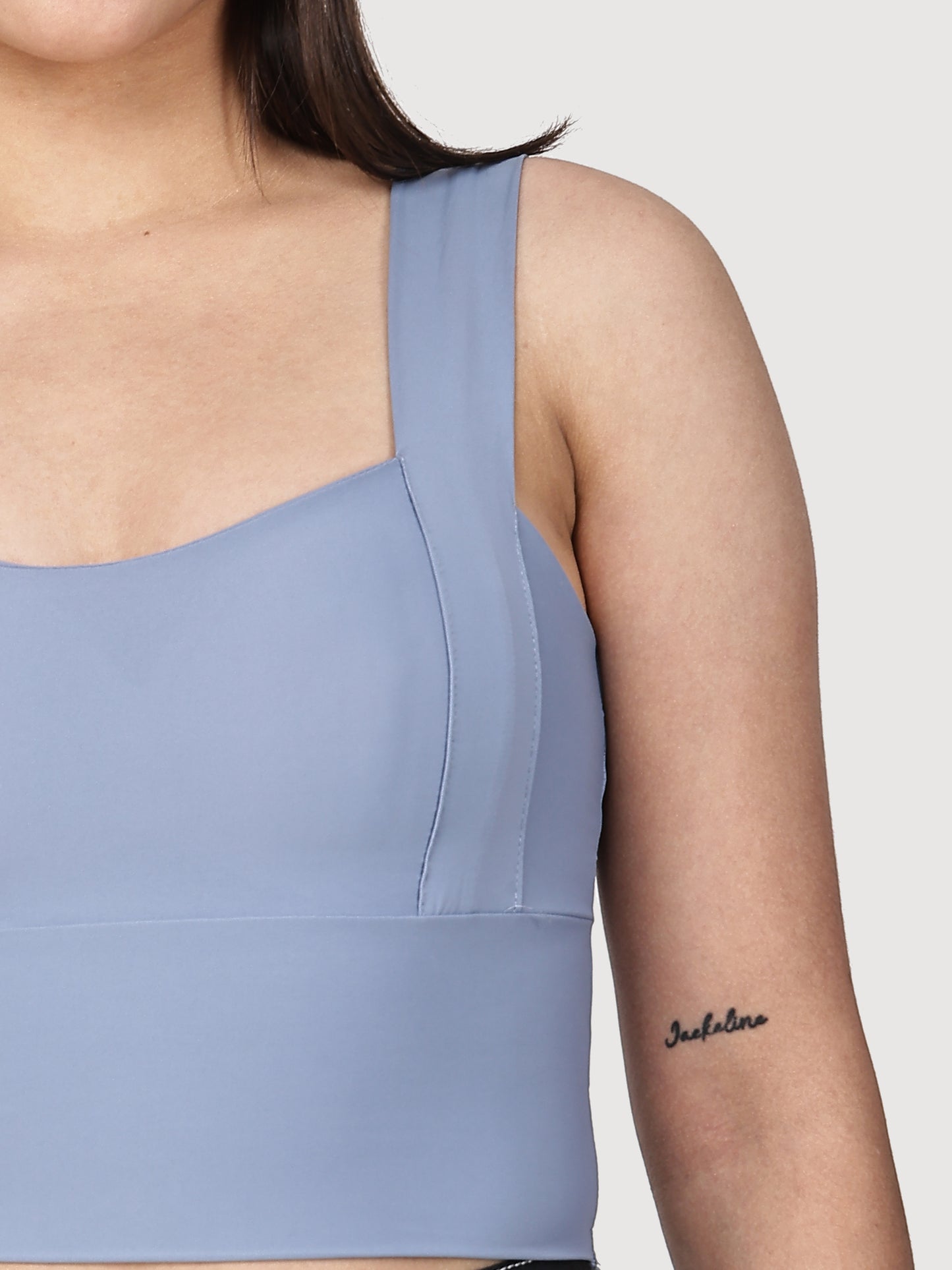 Seamless Longline Bralette – Powder Blue