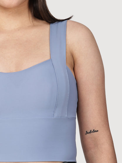 Seamless Longline Bralette – Powder Blue