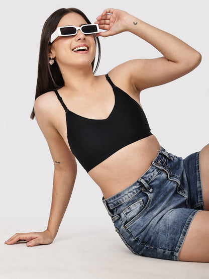 Non-Wired Padded Seamless Bonded Full Coverage T-Shirt Bra In