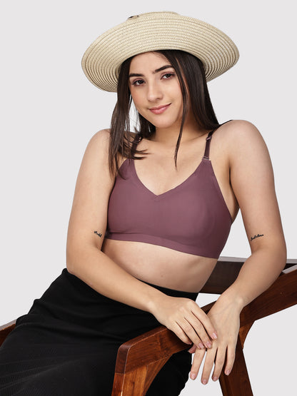 Non-Wired Padded Seamless Bonded Full Coverage T-Shirt Bra In