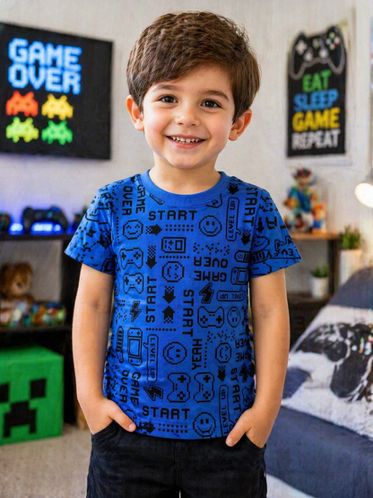 Blue Gum Print Kids Tee