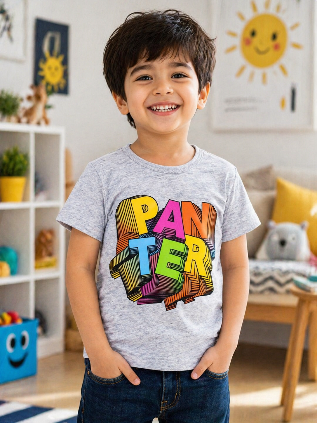 Panther Print Kids Tee