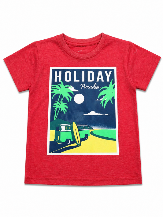 Red Holiday Kids Tee