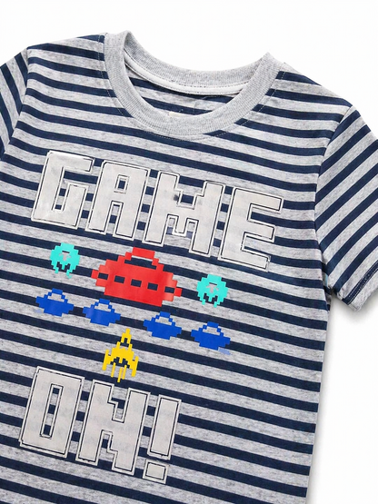 Game On Striped Kids Tee