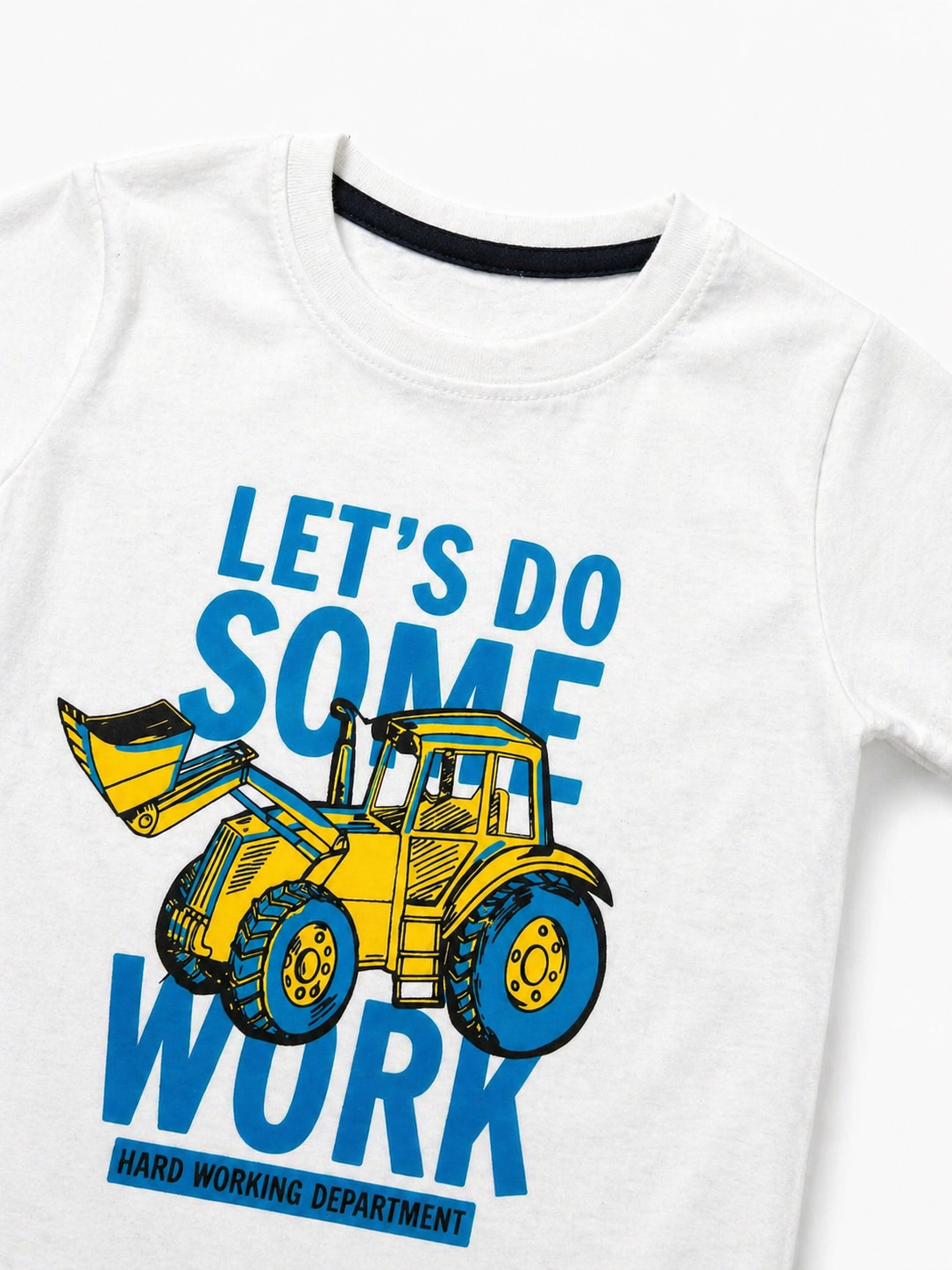 Let's Do Some Work White Kids Tee