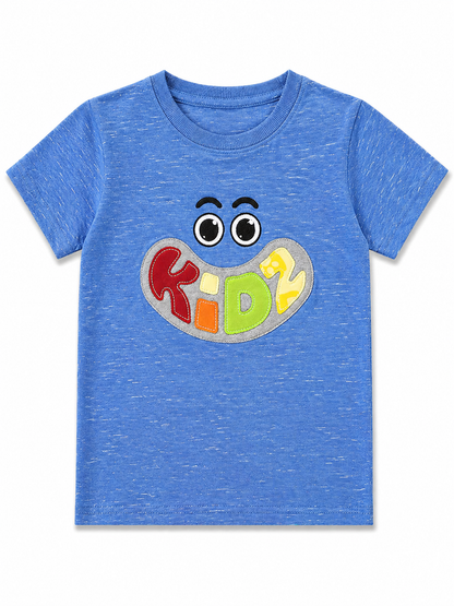 Kidz Printed Sky Blue Kids Tee