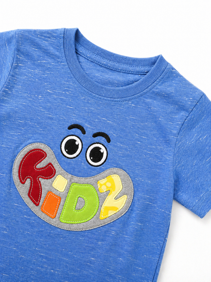 Kidz Printed Sky Blue Kids Tee