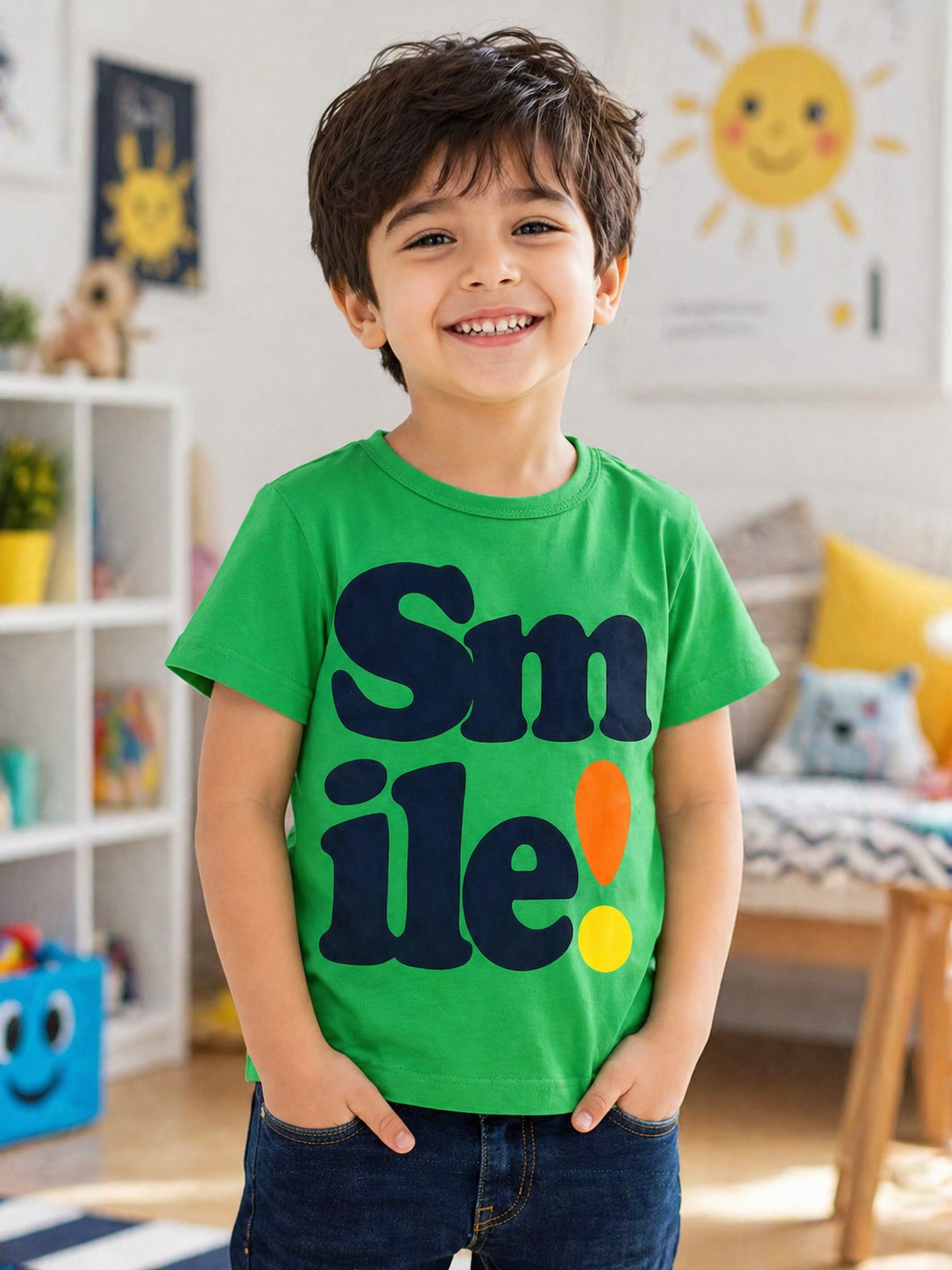 Green Smile Kids Tee
