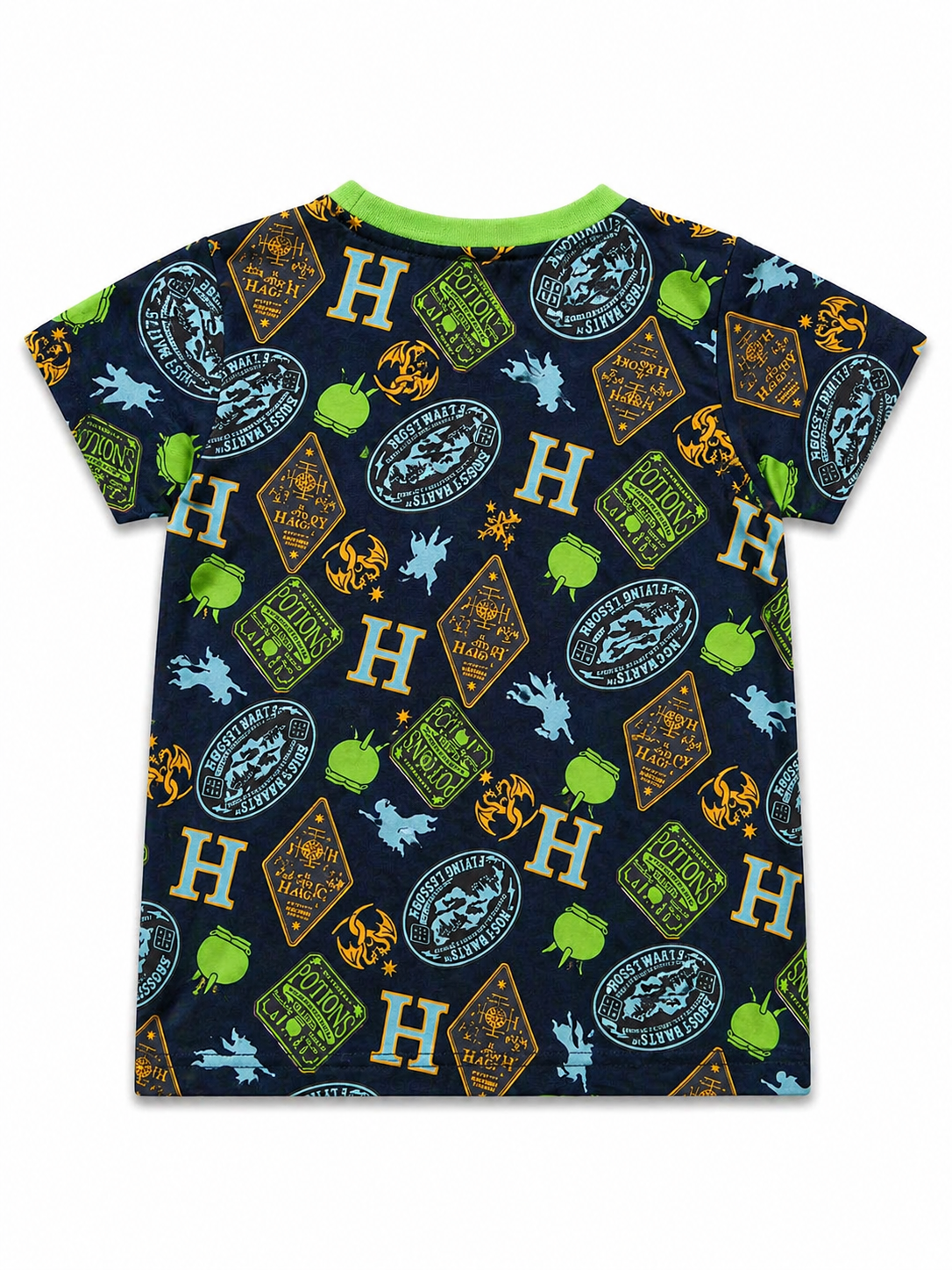 Green  Harry Potter Themed Design Kids Tee