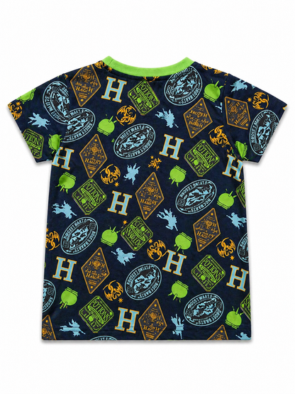 Green  Harry Potter Themed Design Kids Tee