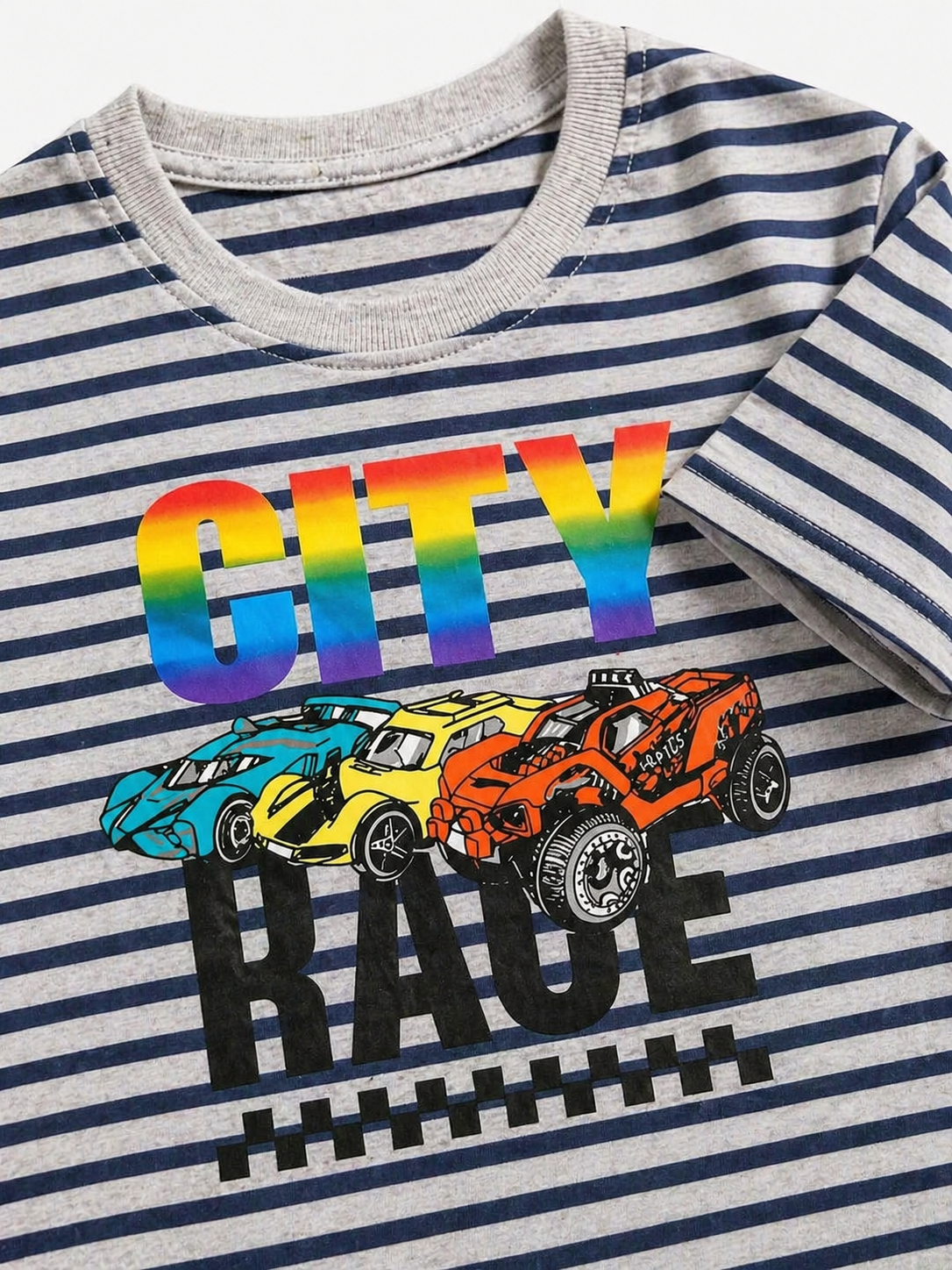 City Race Cars Print Kids Tee