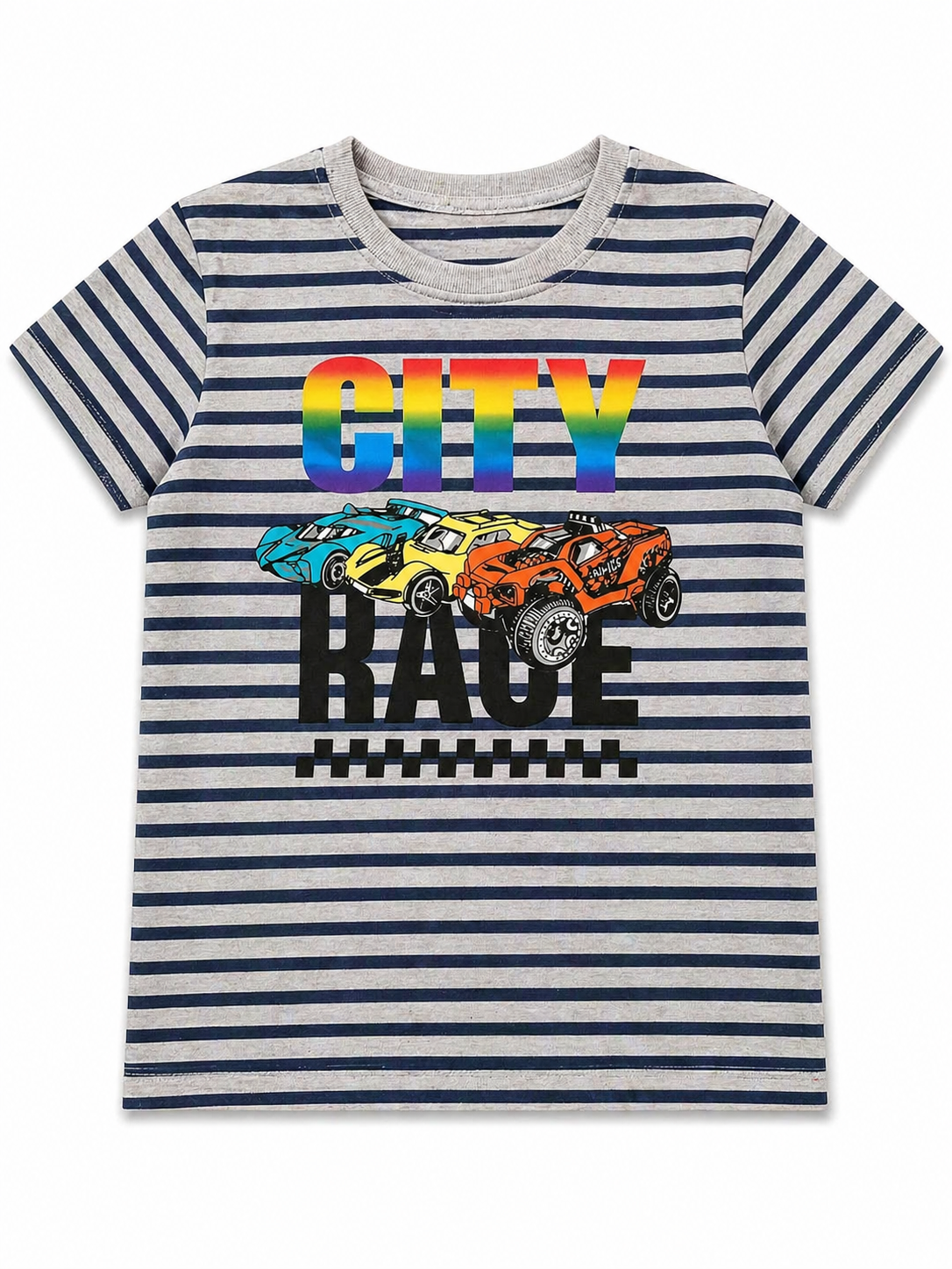 City Race Cars Print Kids Tee