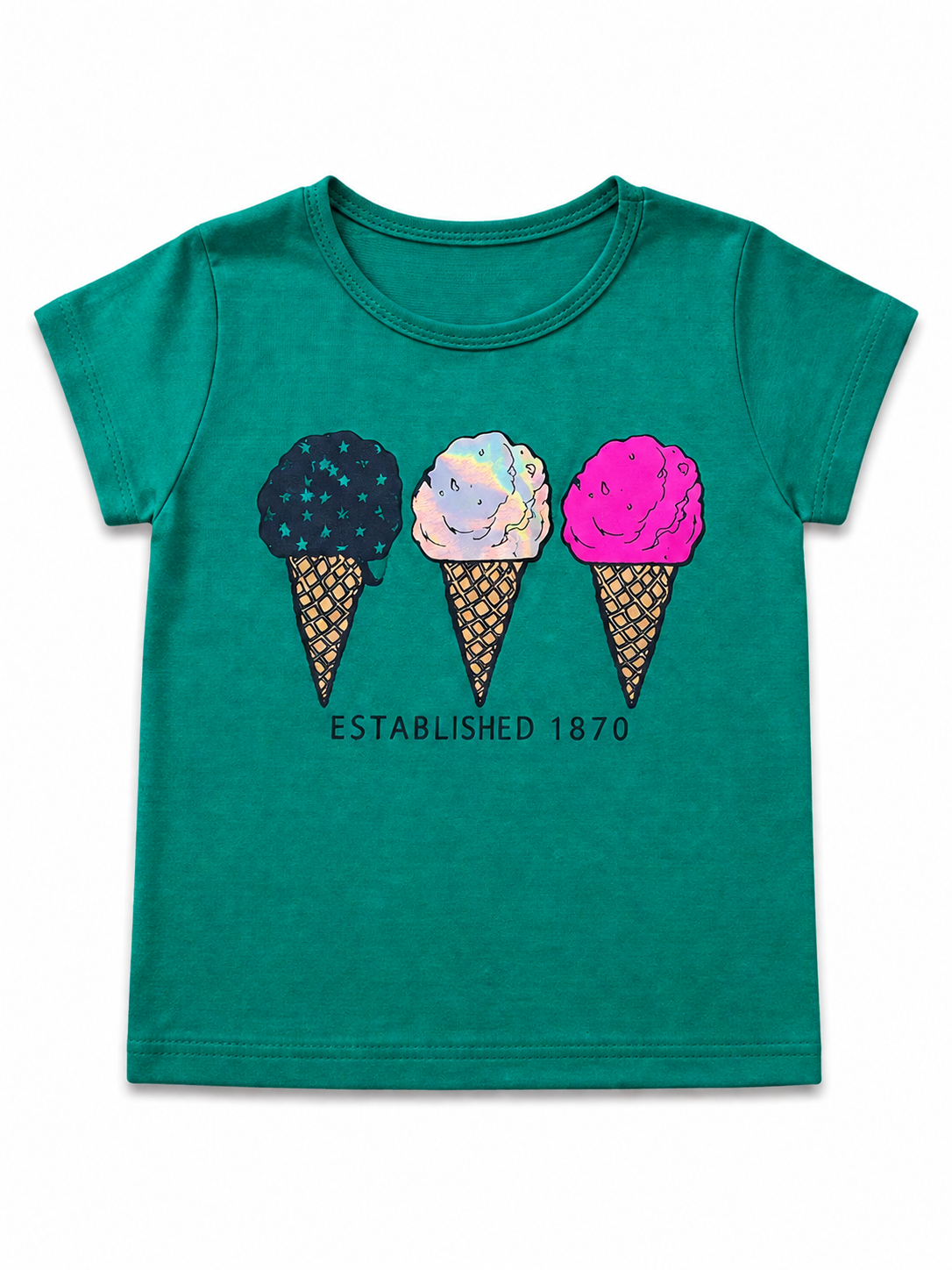 Green Ice Cream Kids Tee