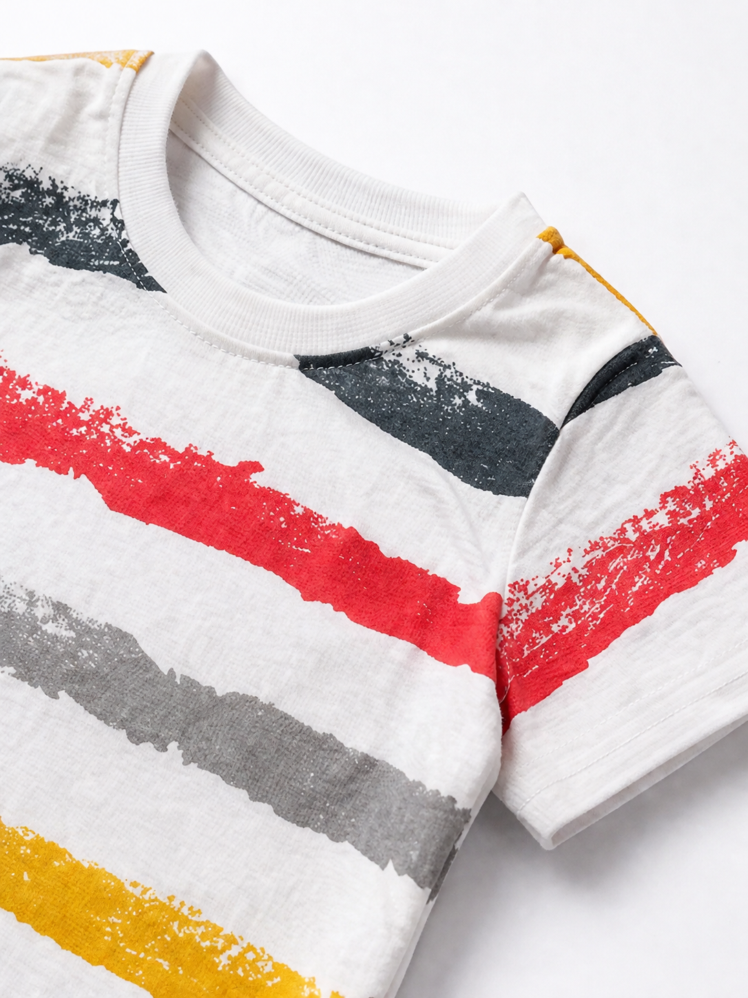 Colorful Striped Design Kids Tee