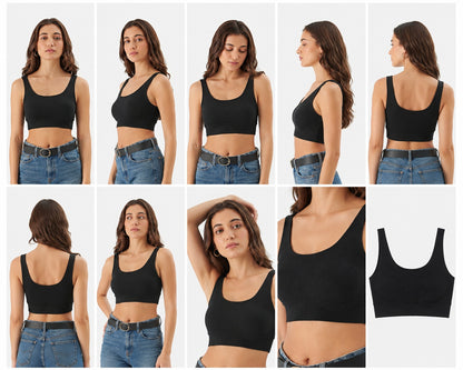THREAD SUTRA Women’s Seamless Polyamide Sports Bra